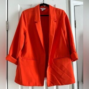 Old Navy Women's Oversized Orange Blazer Jacket